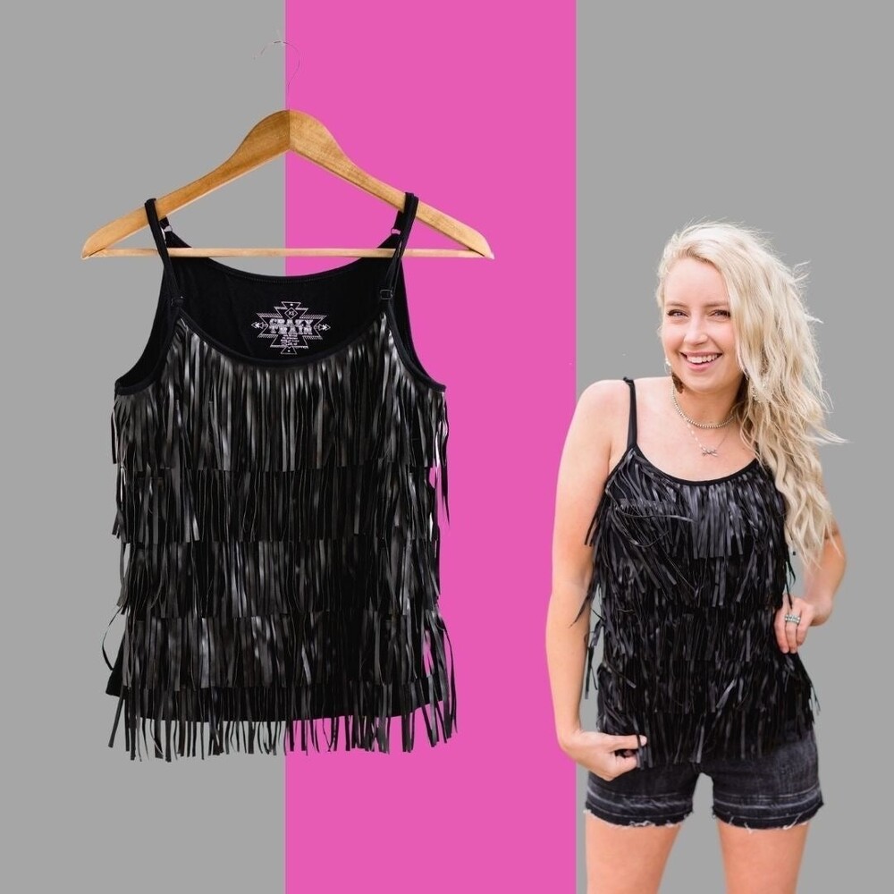 Crazy Train Fringe Top 2XL